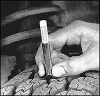 2.5 Проверка состояния шин и давления в шинах Toyota Camry