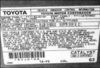 6.0 Система снижения токсичности Toyota Corolla