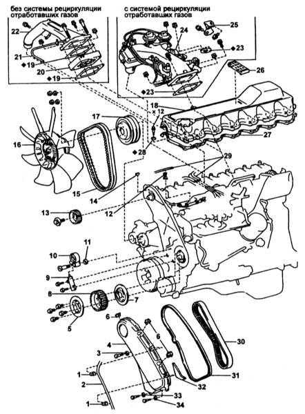 4.3.4 Снятие и установка зубчатых колес привода ГРМ Toyota Land Cruiser