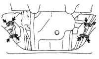 4.2.12 Проверка состояния и замена опор подвески двигателя Toyota Land Cruiser