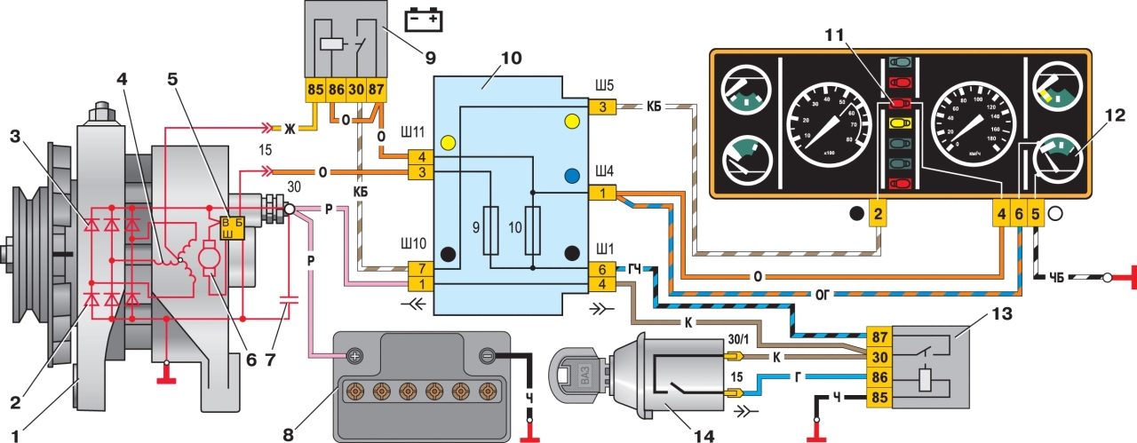 Ремонт и снятие генератора ВАЗ 2114, замена щеток, ремня и подшипника: устройство, как снять узел