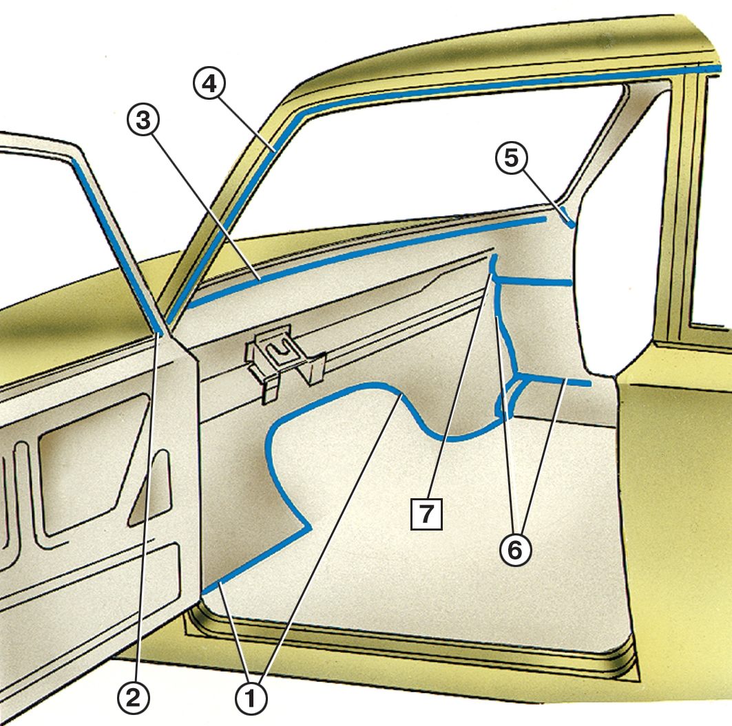 Ваз 2106 схема двери