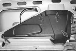 Снятие и установка замка крышки багажника и его привода