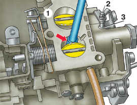 3.1.12.4 Регулировка карбюратора Pierburg/ Solex 2Е3 Volkswagen Golf II