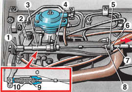 5.6.2.2 Тросик переключения передач Volkswagen Golf II