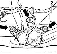 13.32.8 Снятие и установка двигателя стеклоочистителя заднего стекла Volkswagen Golf IV