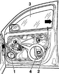 13.15.7 Снятие и установка стекла двери Volkswagen Golf IV