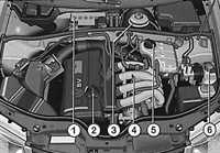 2.2.7 Места еженедельных проверок Volkswagen Passat B5