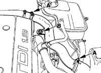 2.8 Замена топливного фильтра (дизельные двигатели) Volkswagen Passat B5