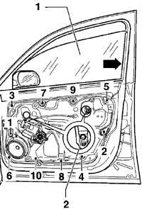 12.37 Стекло двери Volkswagen Passat B5
