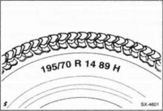 5.24.3 Обозначения шин и дисковых колес/ дата изготовления