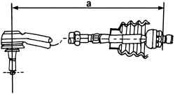 Длина поперечной рулевой тяги (размер a)