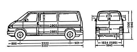 1.1.2.2 База 3320 мм Volkswagen Transporter