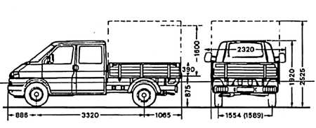 1.1.2.4 Бортовой грузовик со сдвоенной кабиной Volkswagen Transporter