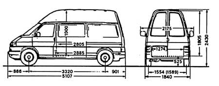 1.1.1.2 Высокий фургон Volkswagen Transporter